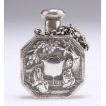 A CHINESE EXPORT SILVER SCENT FLASK