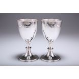 A PAIR OF ELIZABETH II SILVER IMPORT GOBLETS