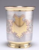 A 19TH CENTURY GERMAN SILVER-GILT BEAKER CUP