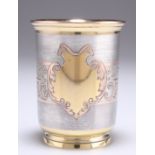 A 19TH CENTURY GERMAN SILVER-GILT BEAKER CUP