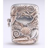 A RARE VICTORIAN SILVER VESTA CASE