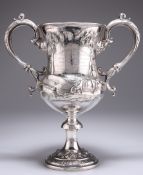 A LARGE VICTORIAN SILVER TROPHY CUP