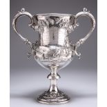 A LARGE VICTORIAN SILVER TROPHY CUP