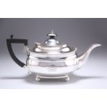 A GEORGE V SILVER TEAPOT