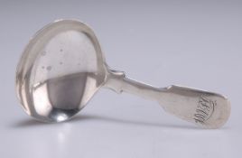 A WILLIAM IV SILVER CADDY SPOON