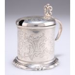 A VICTORIAN SILVER MUSTARD POT