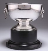 AN ELIZABETH II SILVER TWO-HANDLED TROPHY CUP