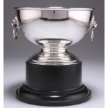 AN ELIZABETH II SILVER TWO-HANDLED TROPHY CUP