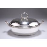 A GEORGE III SILVER POTAGE DISH AND COVER