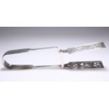 A PAIR OF VICTORIAN SILVER ASPARAGUS TONGS