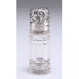 A VICTORIAN SILVER-CAPPED PERFUME BOTTLE