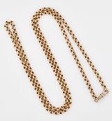 A VICTORIAN FACETED BELCHER CHAIN NECKLACE