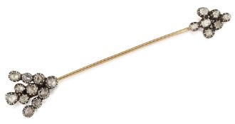 A DIAMOND JABOT PIN