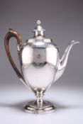 A GEORGE III SILVER COFFEE POT