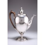 A GEORGE III SILVER COFFEE POT