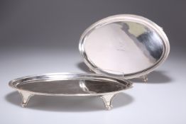 A PAIR OF GEORGE III SILVER SALVERS