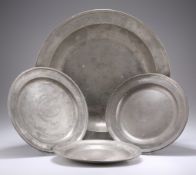 A GROUP OF 18TH AND EARLY 19TH CENTURY PEWTER