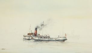 D.C BELL, THREE ARTIST SIGNED COLOUR PRINTS OF PADDLE STEAMERS; 'RIVER WORK'; 'WINGFIELD CASTLE'; AN