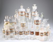 A COLLECTION OF VICTORIAN AND LATER APOTHECARY BOTTLES