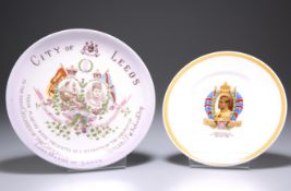 A CITY OF LEEDS 1902 CORONATION COMMEMORATIVE PLATE