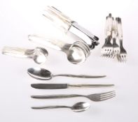 A SET OF CONTINENTAL SILVER-PLATED FLATWARE