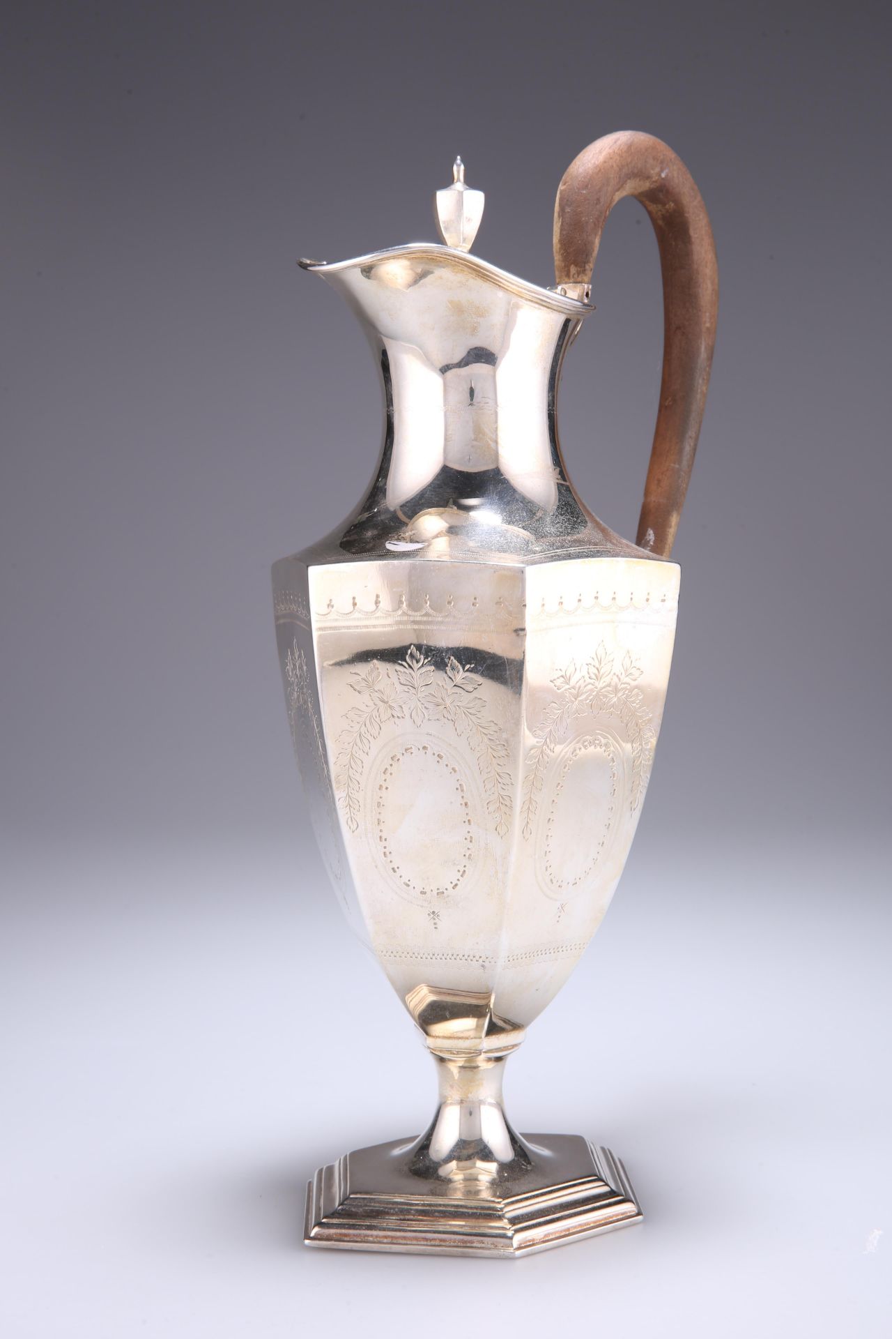 A SILVER-PLATED HEXAGONAL WATER JUG - Image 2 of 2