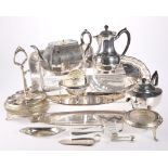 A QUANTITY OF SILVER-PLATED ITEMS