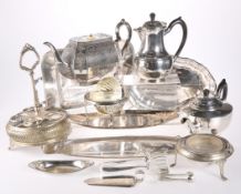 A QUANTITY OF SILVER-PLATED ITEMS