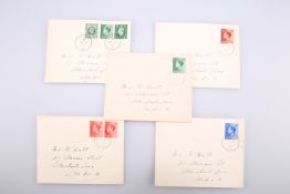 FIVE 1936 FIRST DAY COVERS