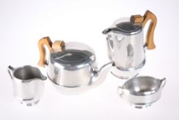 A PICQUOT WARE FOUR PIECE TEA SERVICE