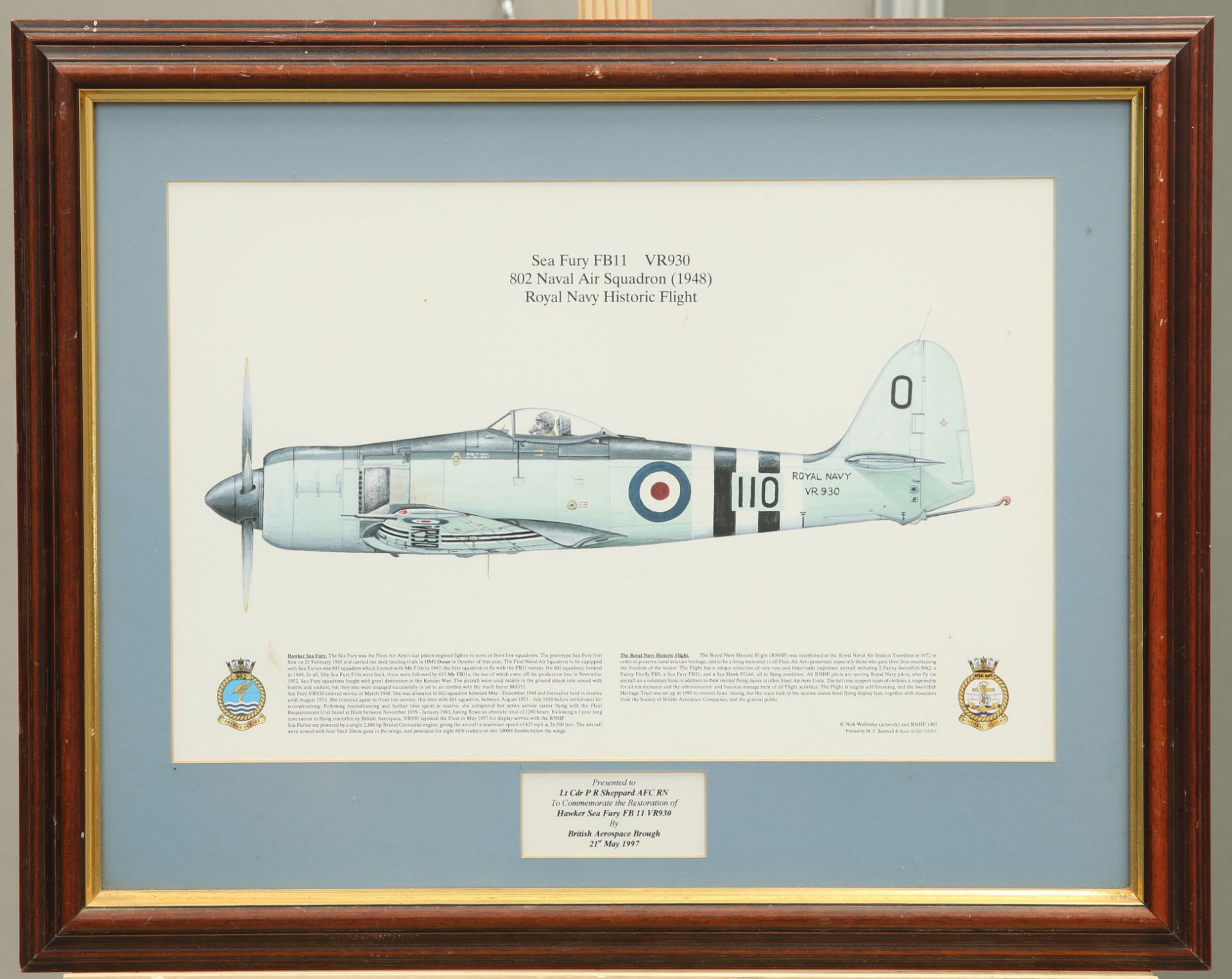 EIGHT VARIOUS PRINTS AND OTHER WORKS RELATING TO THE AIRFORCE - Image 3 of 8