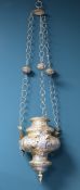 A SILVER-PLATED SANCTUARY LAMP