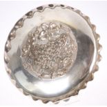 A LATE VICTORIAN SILVER PLATED DISH BY WALKER & HALL