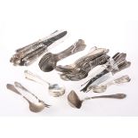 A PART SERVICE OF GERMAN SILVER PLATED CUTLERY