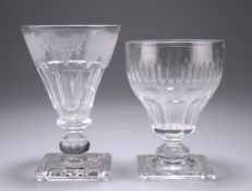 TWO STUART CRYSTAL RUMMERS, IN EARLY 19TH CENTURY STYLE