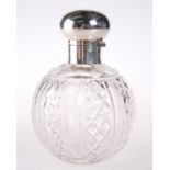 A CUT GLASS SCENT BOTTLE