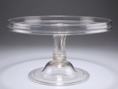 A GLASS TAZZA, CIRCA 1750