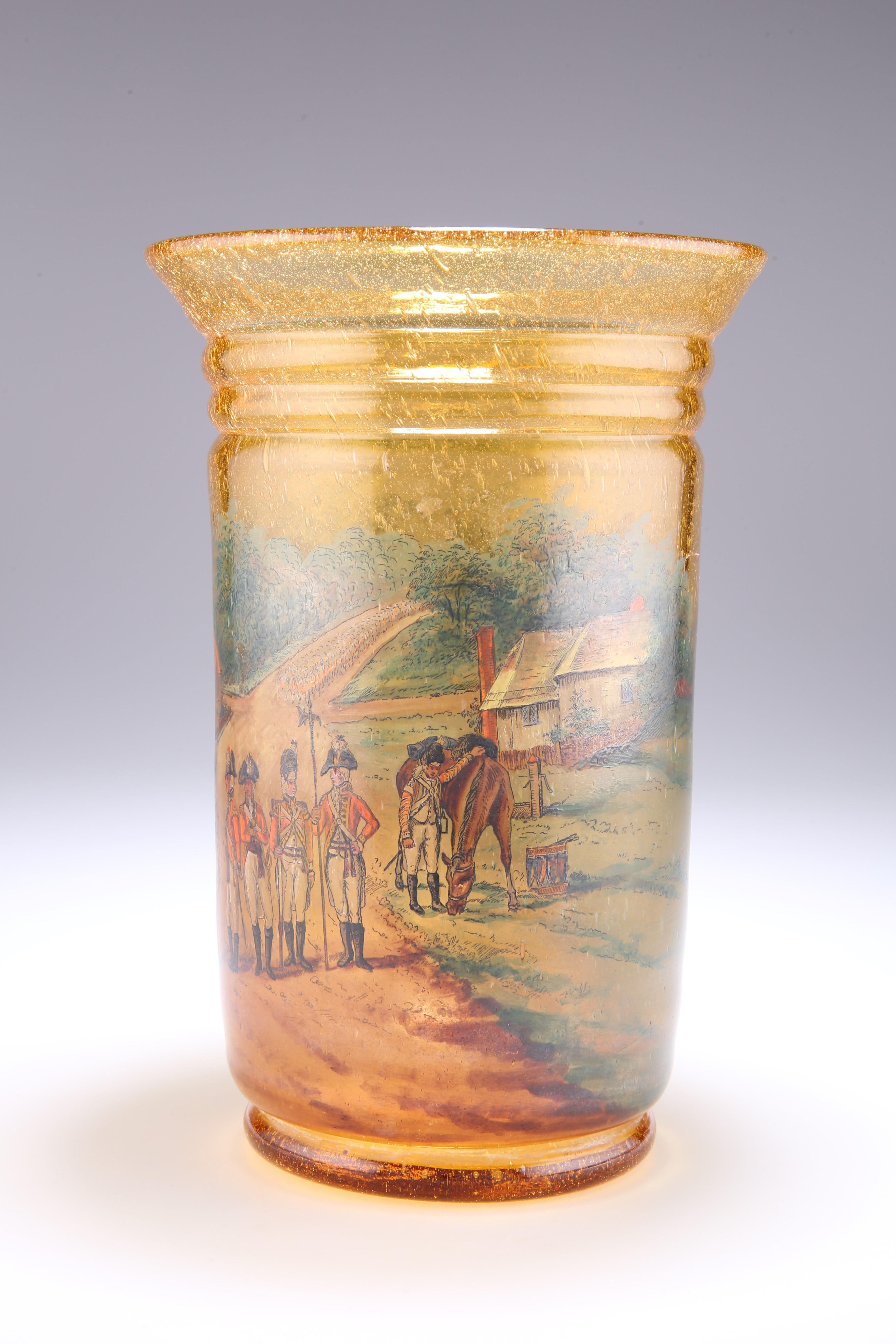 AN AMBER FLECKED VASE - Image 4 of 4