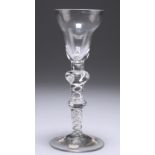 A PAN-TOP WINE GLASS, CIRCA 1780