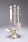 AN ART DECO STYLE SILVER-PLATED DRINKS COMPANION