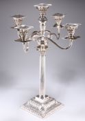 A MONUMENTAL VICTORIAN SILVER CANDELABRUM