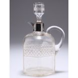 A LATE VICTORIAN SILVER-COLLARED BOTTLE