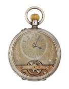 A SILVER 8 DAY POCKET WATCH