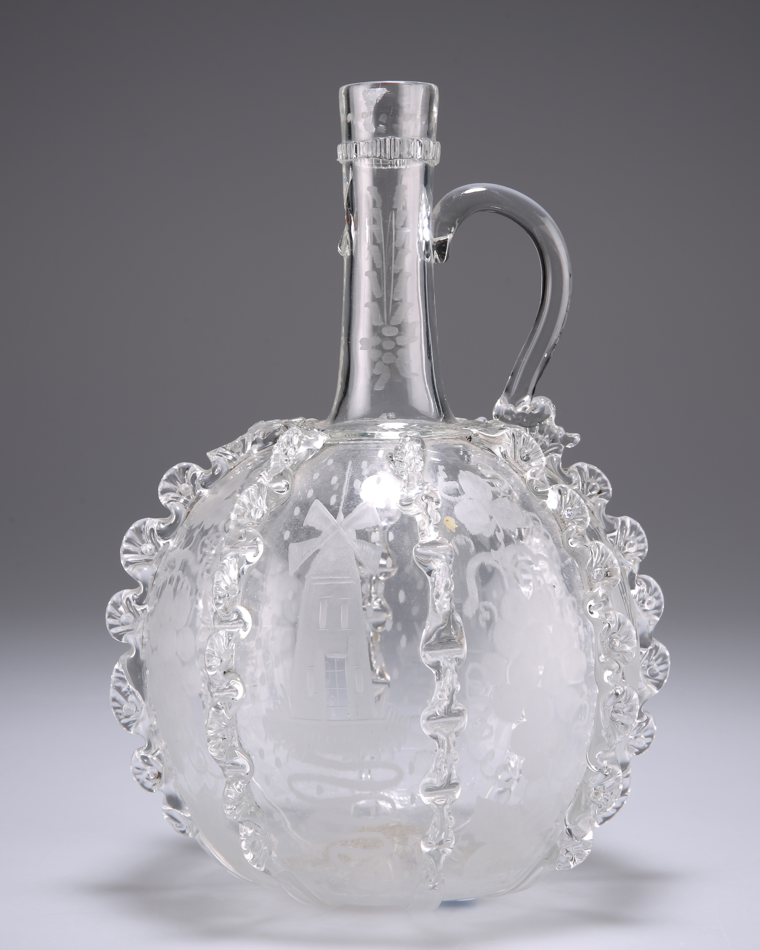 A BULBOUS CONTINENTAL FLAGON, CIRCA 1820