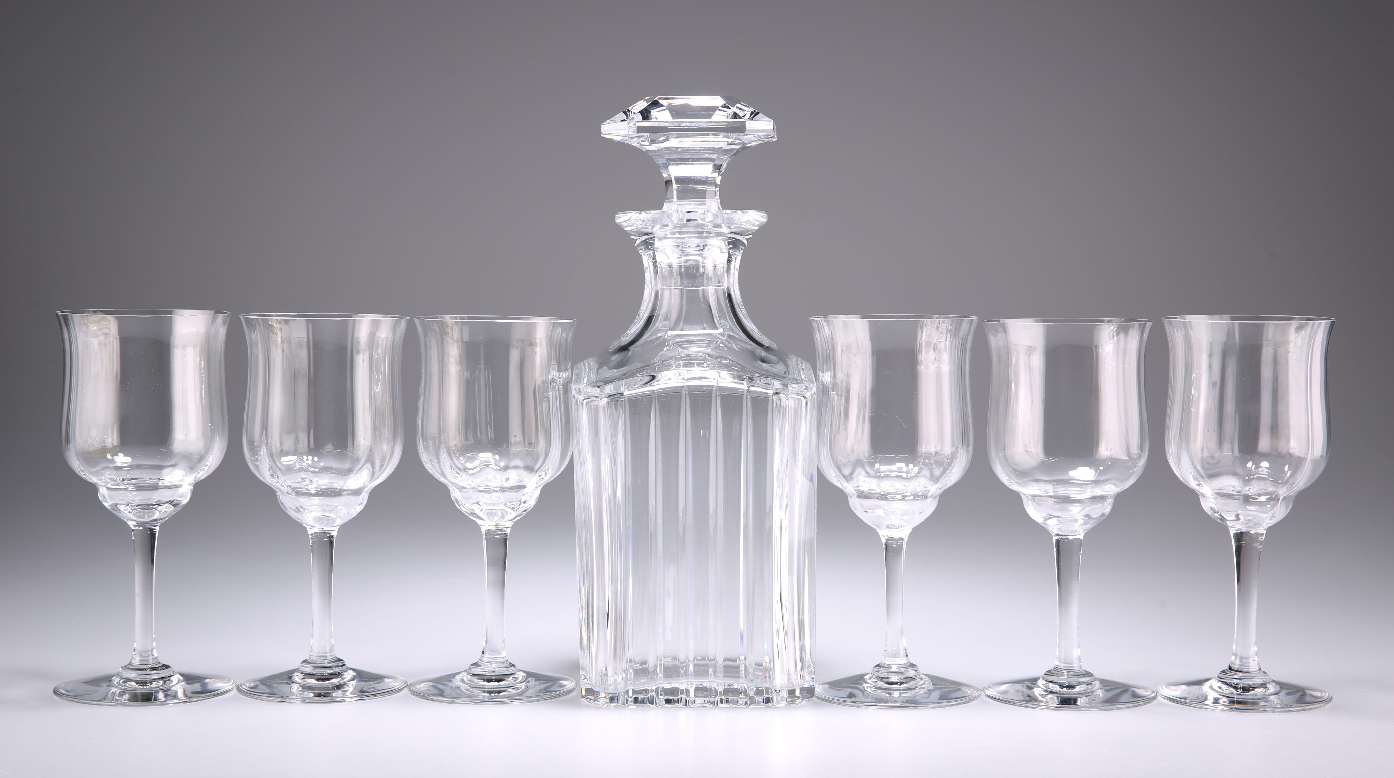 A BACCARAT CRYSTAL DECANTER AND STOPPER WITH SIX GLASSES - Image 2 of 3