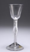 AN 18TH CENTURY WINE GLASS