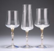 THREE CENEDESE PROTOTYPE WINE GLASSES