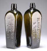 A PAIR OF DUTCH GENEVA GIN BOTTLES