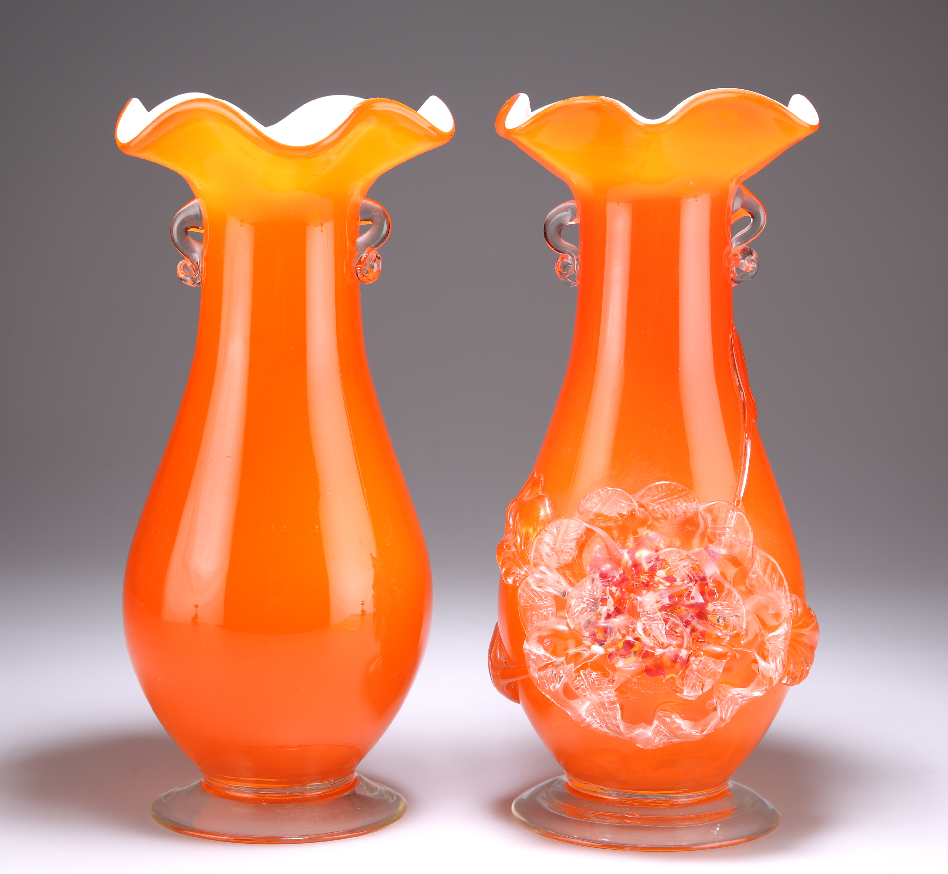TWO GLASS VASES - Image 2 of 2