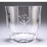 AN ORREFORS GLASS VASE, DESIGNED BY EDVIN OHRSTROM